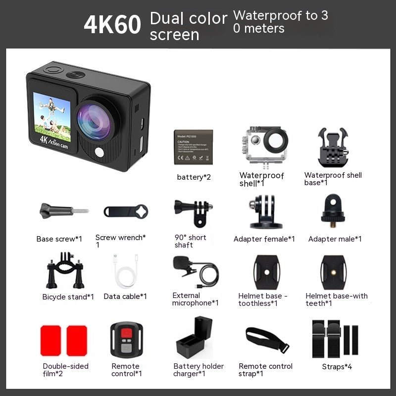 4K Waterproof Sports Camera Anti-shake Video Cam - Future Gizmo Finds